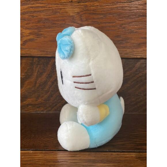 8" Blue Yellow PLUSH HELLO KITTY Stuffed Doll Cat Kitten Animal Toy - Picture 6 of 8